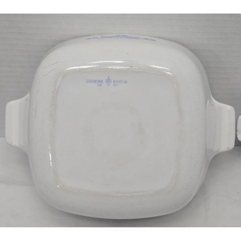 Vintage Corning Ware Blue Cornflower Lot 1.5 Qt 1960s & P-43-B .24 oz Misprint
